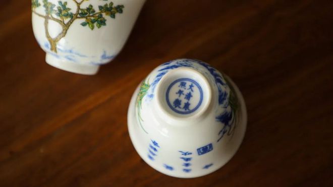 广告康熙五彩十二花神杯（高度仿古复烧）(图5)