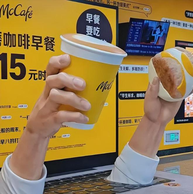 麦当劳“阴间早八”地铁广告网友笑评“把早八人封印进电脑？”(图2)