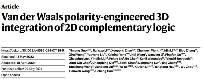 多团队联合攻关设计量子效应掺杂范式研发p型场效应晶体管突破二维平面晶体管集成维度限制(图8)