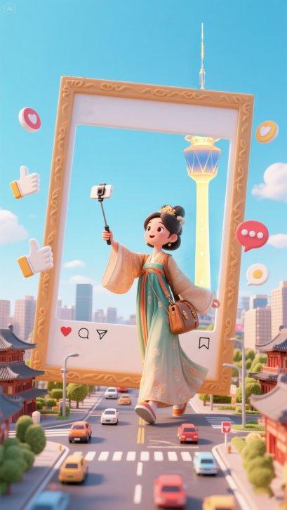 参赛作品（五）｜“来自长安云端的邀请”陕西广播电视塔数字艺术设计大赛(图1)