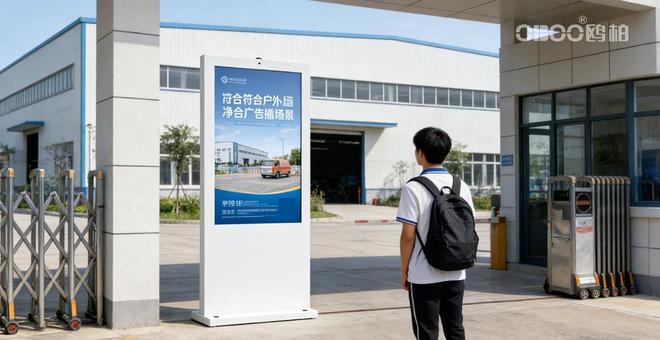 OBOO鸥柏丨75英寸户外广告机显示屏户外传媒适用城市地标(图1)